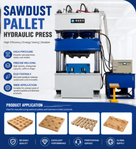 Compressed Wood Pallet Machine Sawdust Molded Pallet Production Line