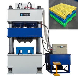 Hot compression molding press for FRP plastic pallet