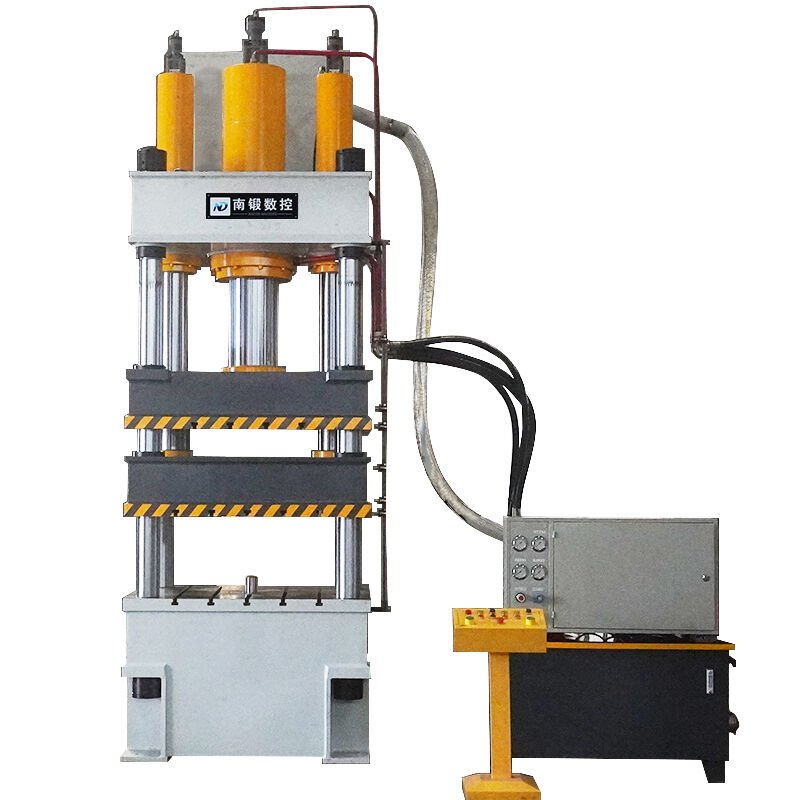 Hydraulic press for deep drawing and molding of fire extinguisher cylinder body