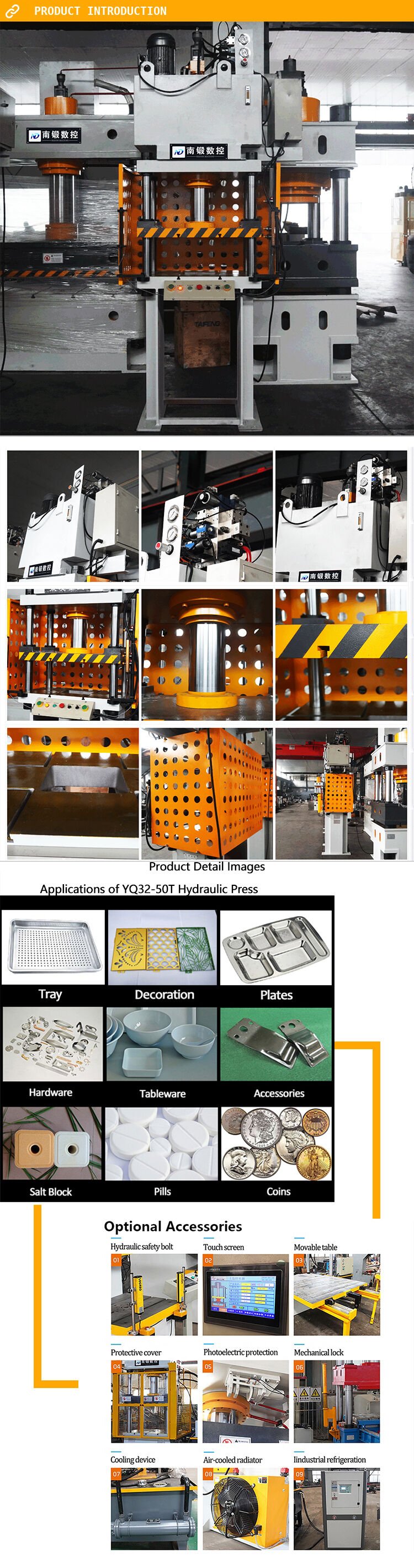 50t automatic cnc industrial hydraulic press moulding machine four column 50 ton price with tool supplier