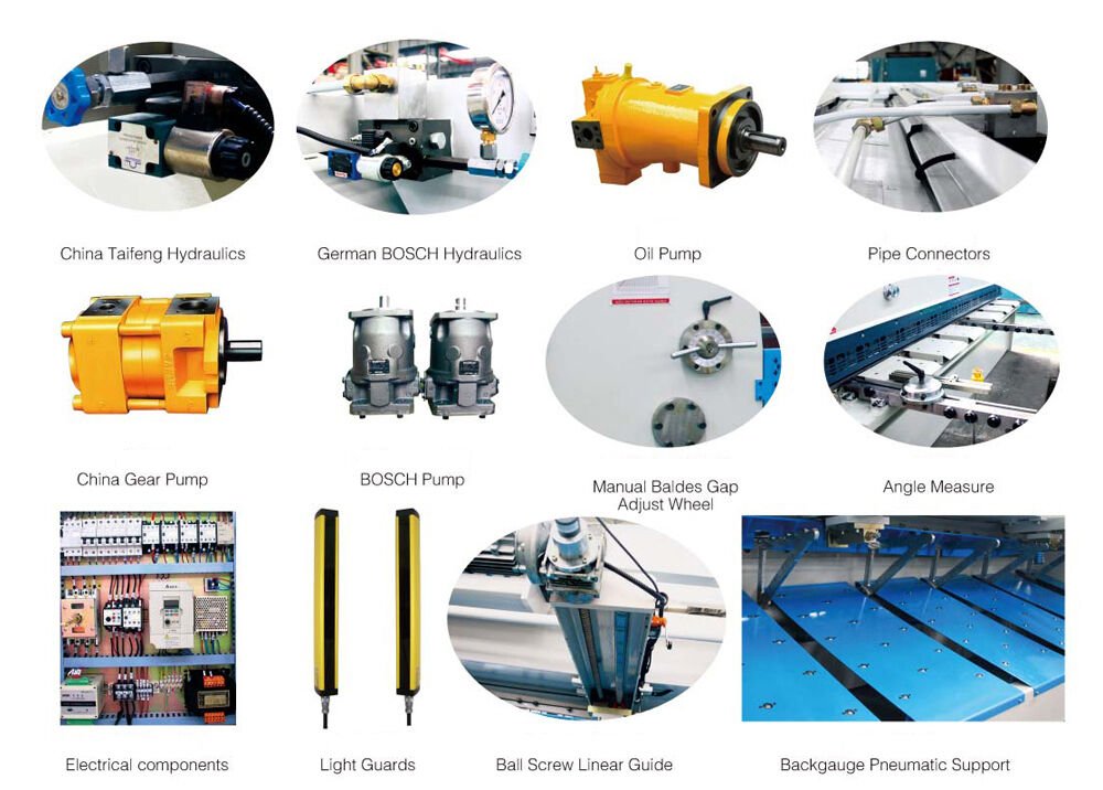 hydraulic swing beam shearing machine for less than 6mm sheet metal details
